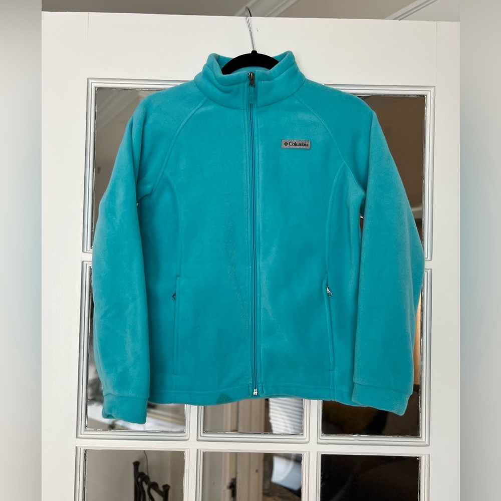 Columbia girls zip up fleece jacket size L.